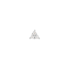 singlepair Triangle pearl silver
