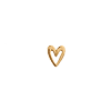 singlepair Drawn heart gold