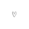 singlepair Drawn heart silver