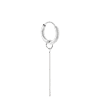 singlepair Plain chain hoop silver