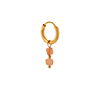 singlepair Sunny stone hoop gold