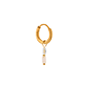 singlepair Terra white hoop gold