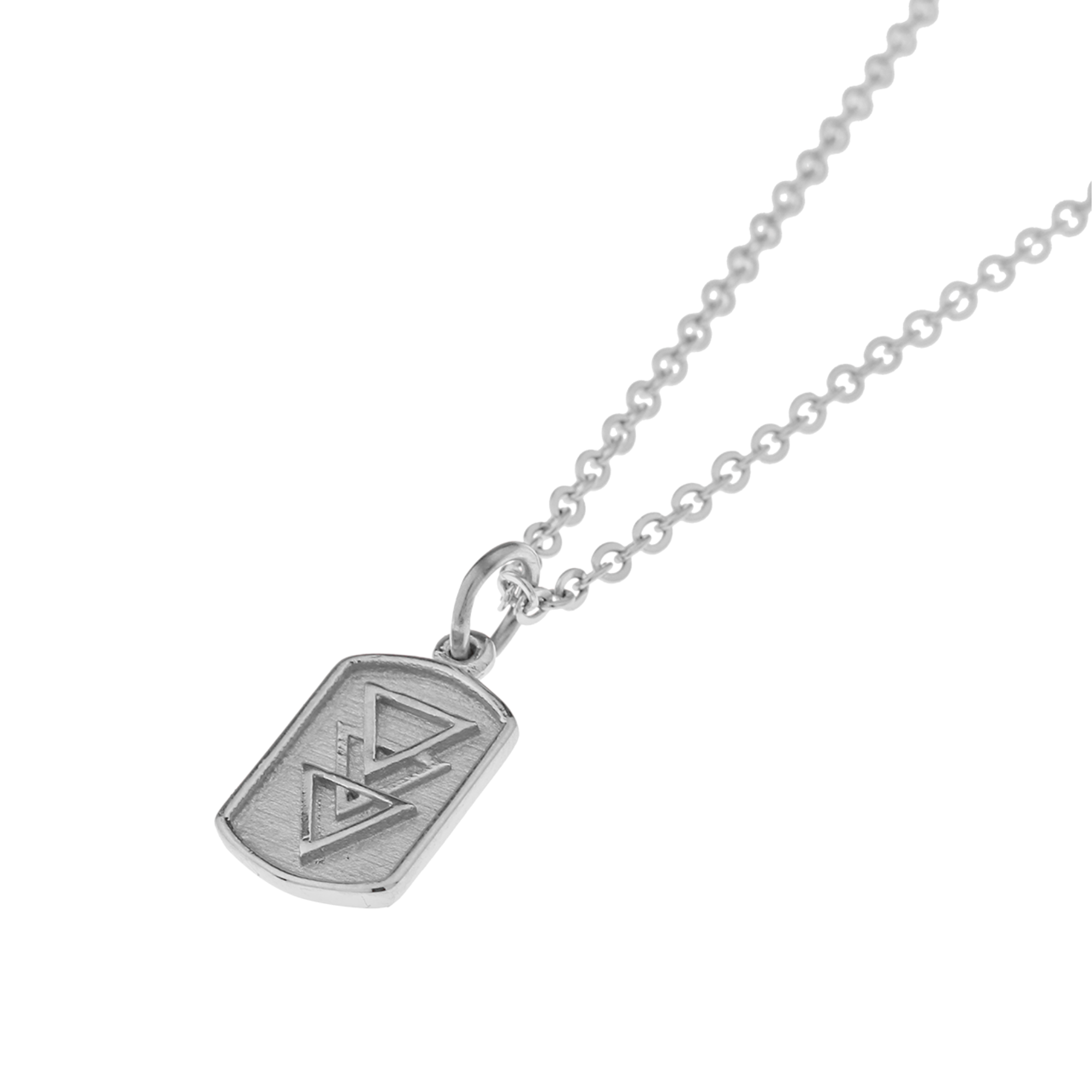 Triple Triangle Silver Necklace