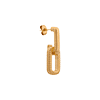 singlepair Braided chain hoop gold