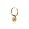 singlepair Lock of love hoop gold