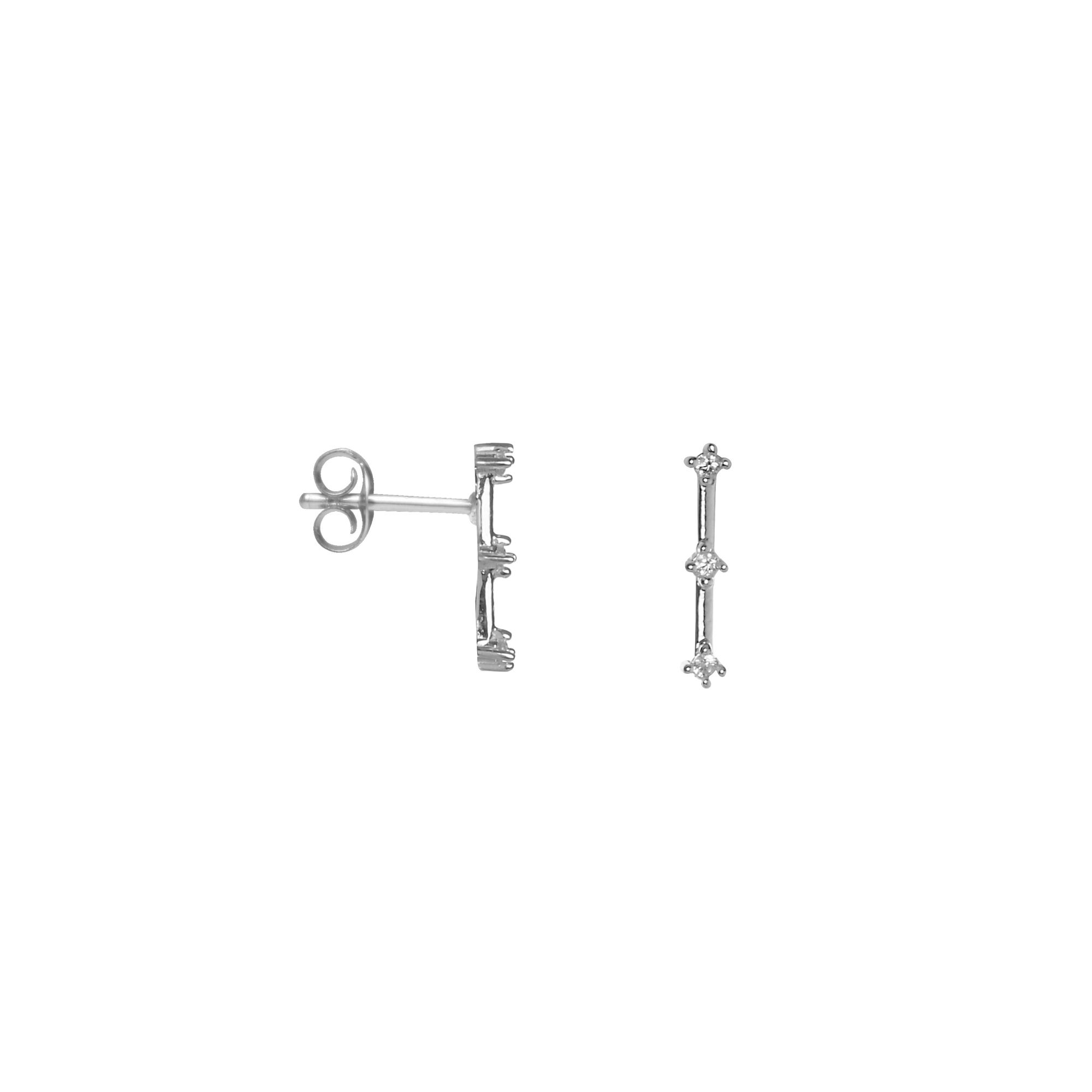 Triple Shiny Bar Silver