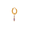 singlepair Terra lilac hoop gold