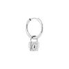 singlepair Lock of love hoop silver