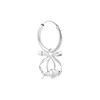 singlepair Cherry bow hoop silver