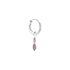 singlepair Terra lilac hoop silver