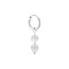 singlepair Ocean glow hoop silver