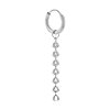 singlepair Baby shell hoop silver