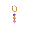 singlepair Funky round hoop gold