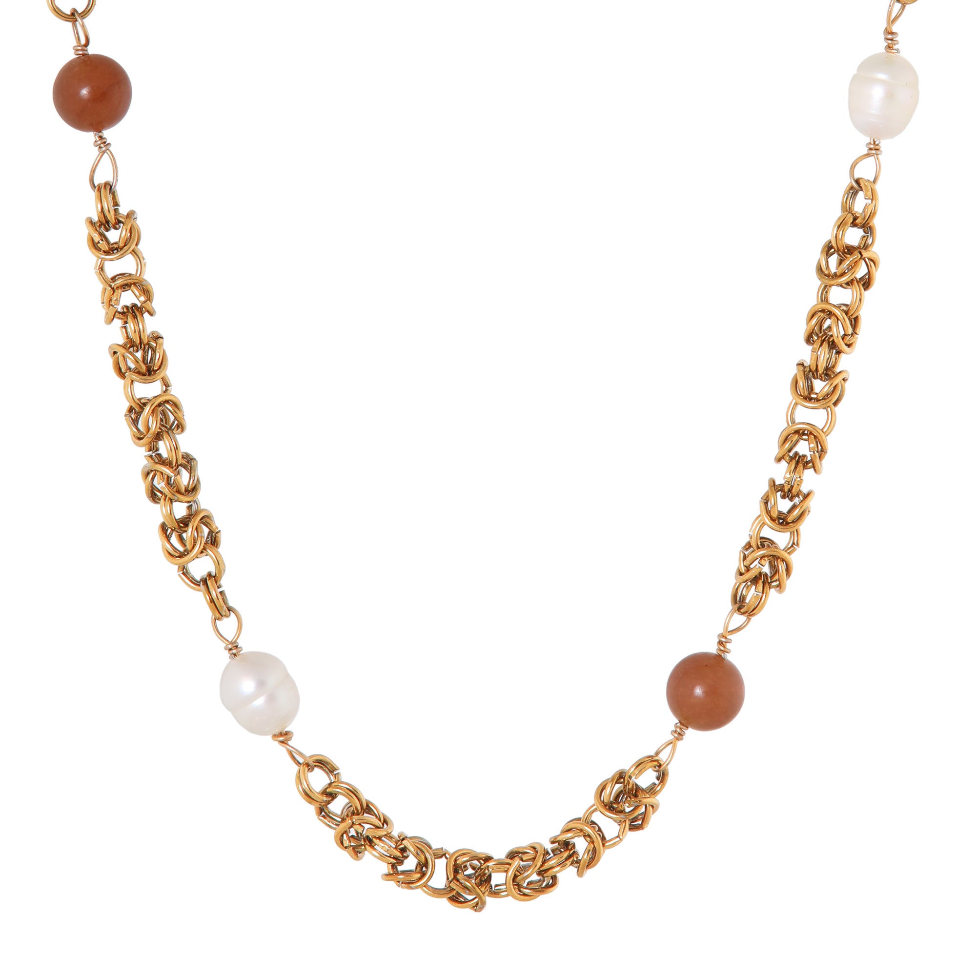 Amber gold necklace gold