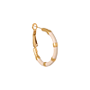 singlepair Beige hoola hoop gold