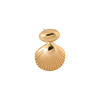 singlepair Big shell hoop gold