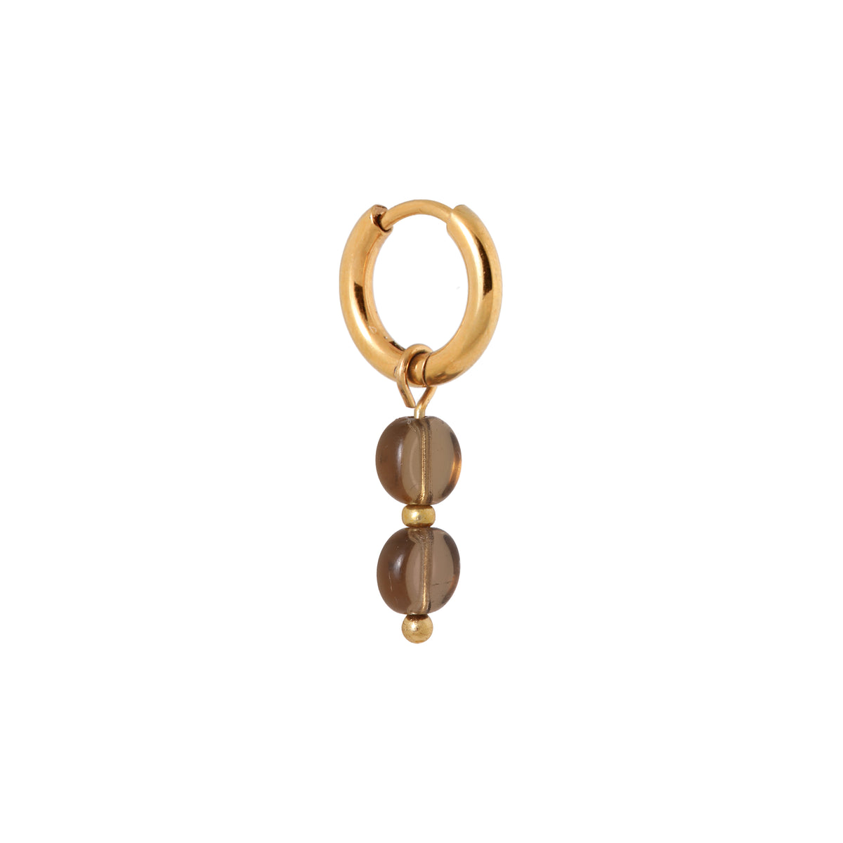 Brown round hoop gold