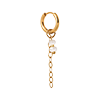 singlepair Chain natural hoop gold