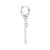 singlepair Chain natural hoop silver