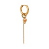 singlepair Chain orange round hoop gold