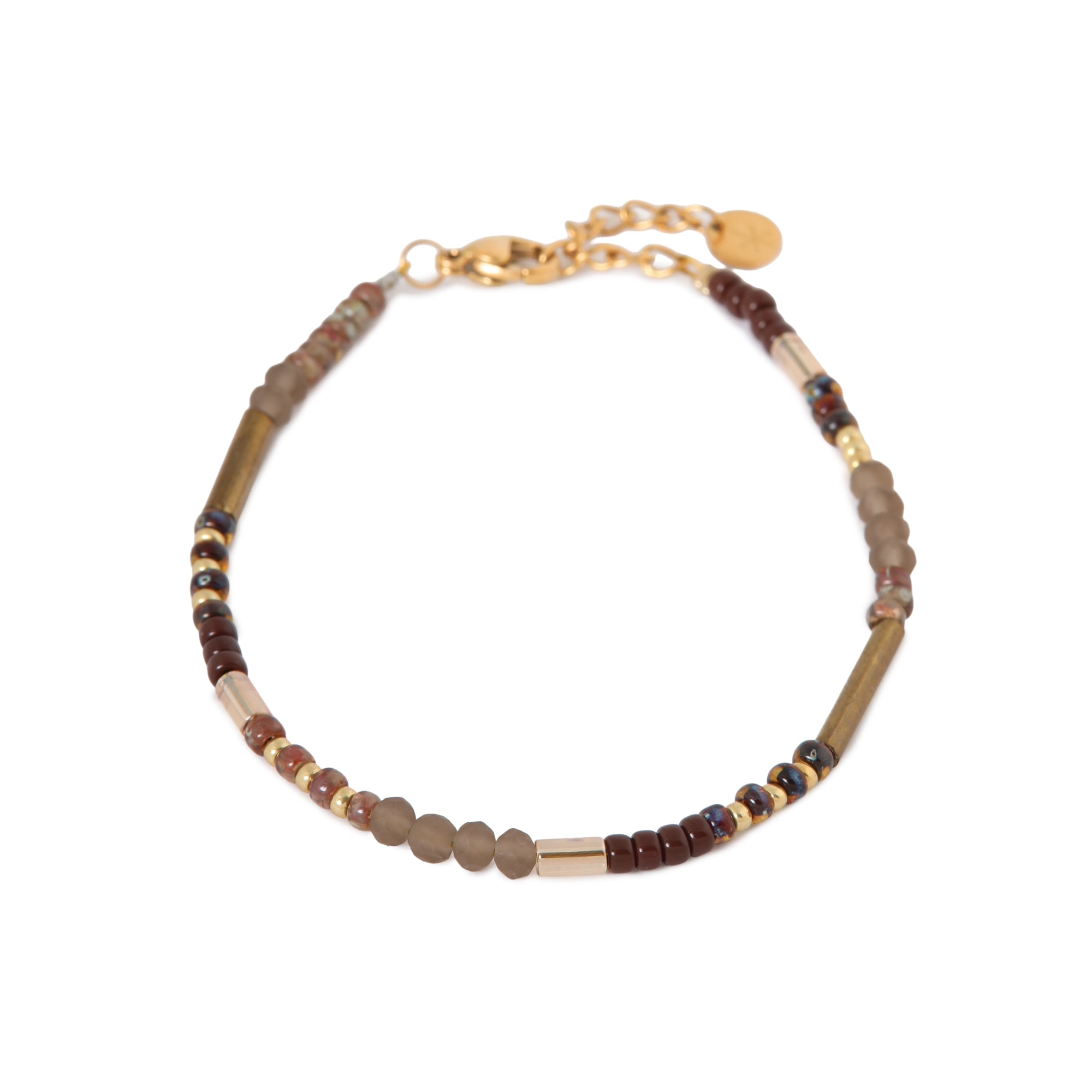 Chique brown bracelet gold