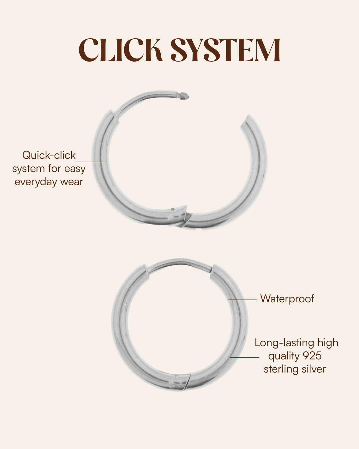 Liva hoop silver