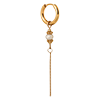 singlepair Cloudy hoop gold