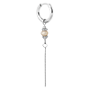 singlepair Cloudy hoop silver