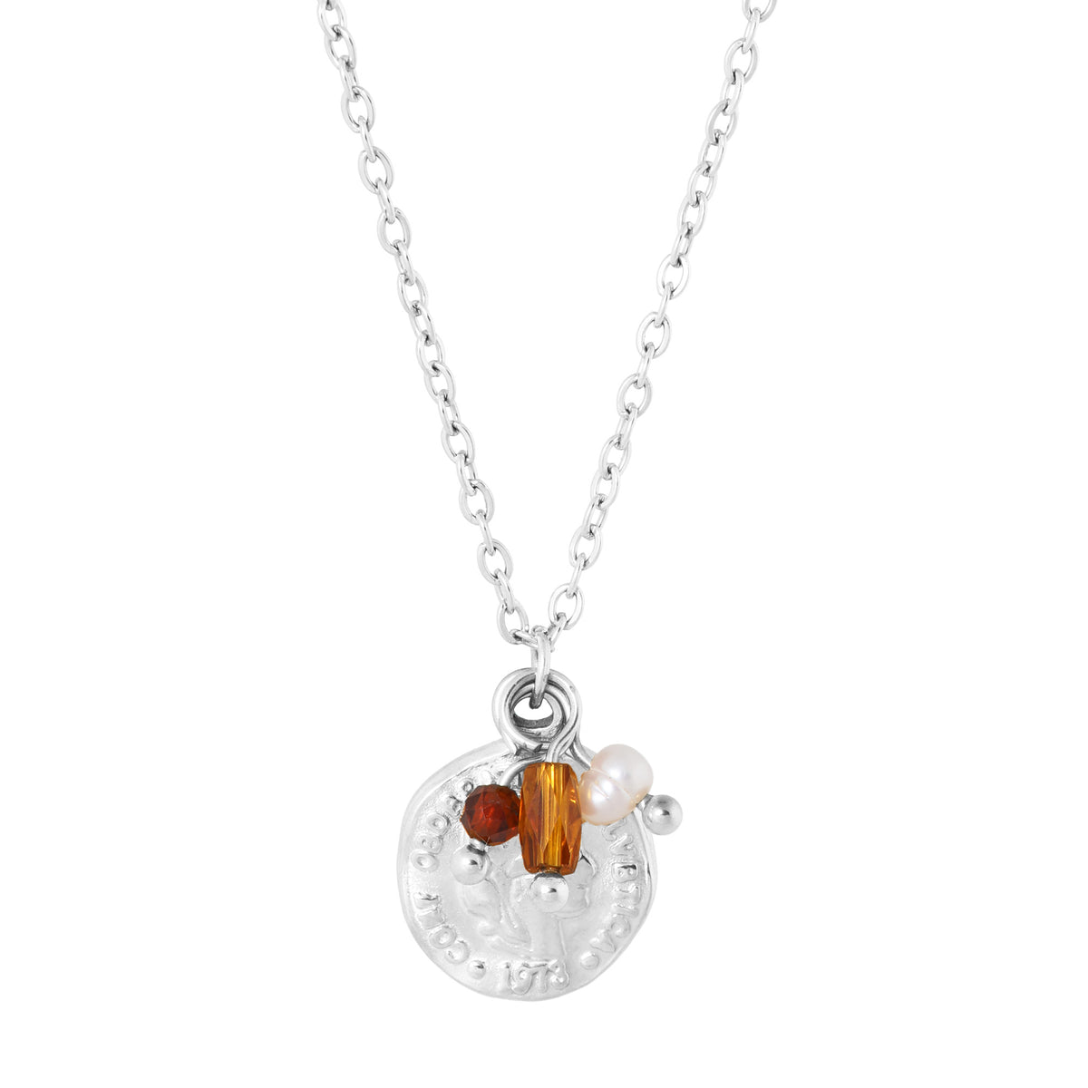 Coin necklace silver