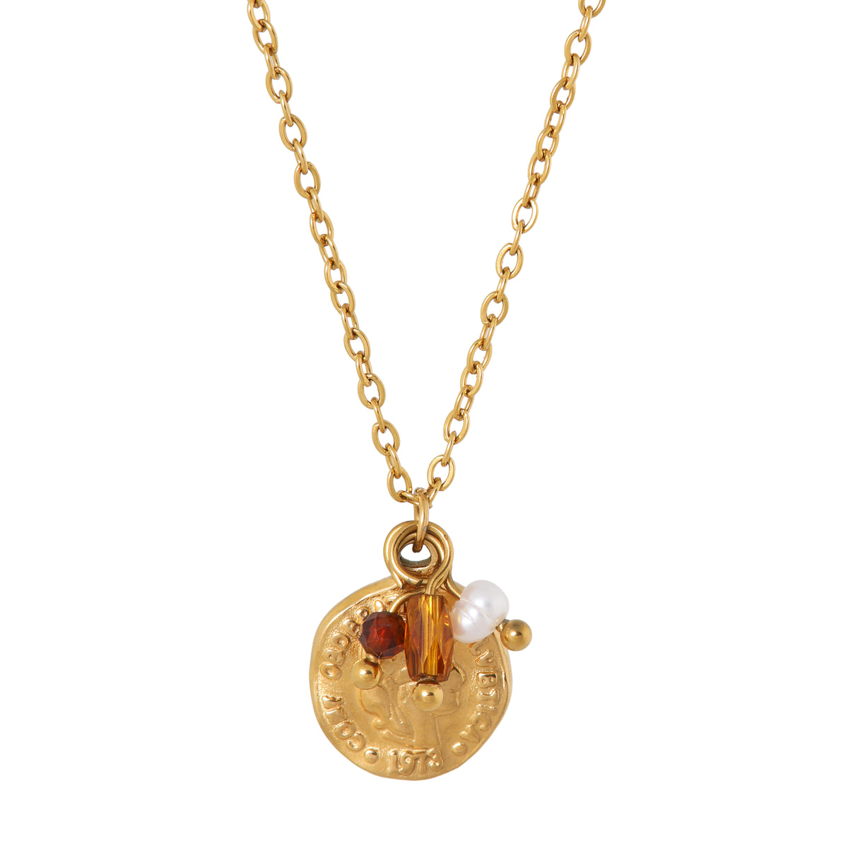 Coin necklace gold