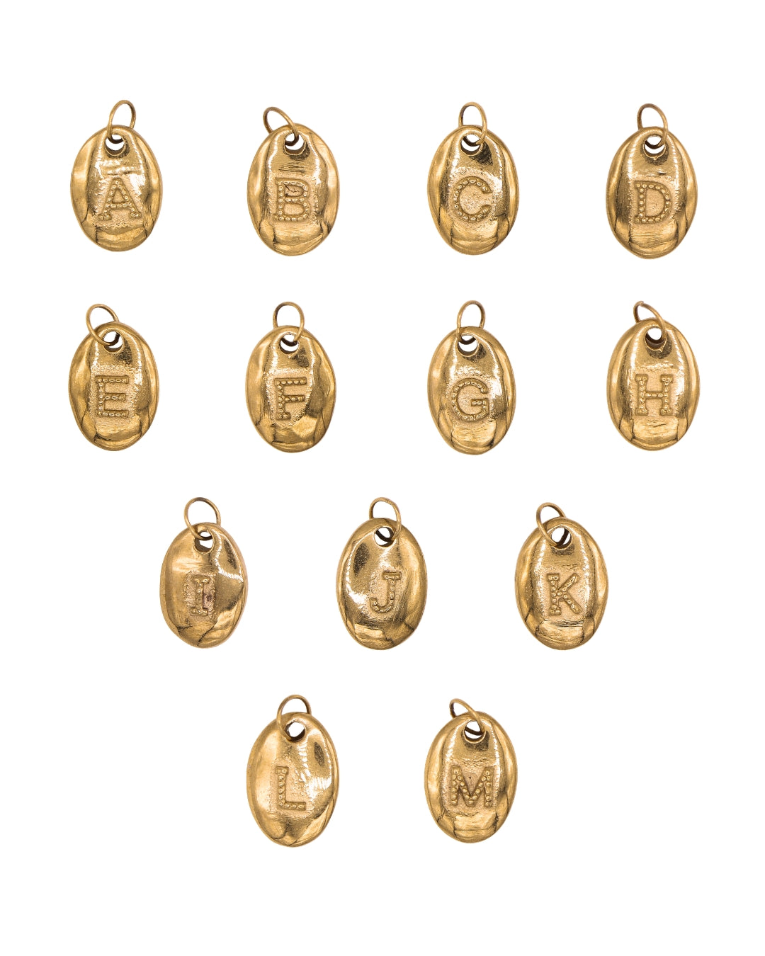 Initial necklace dots gold