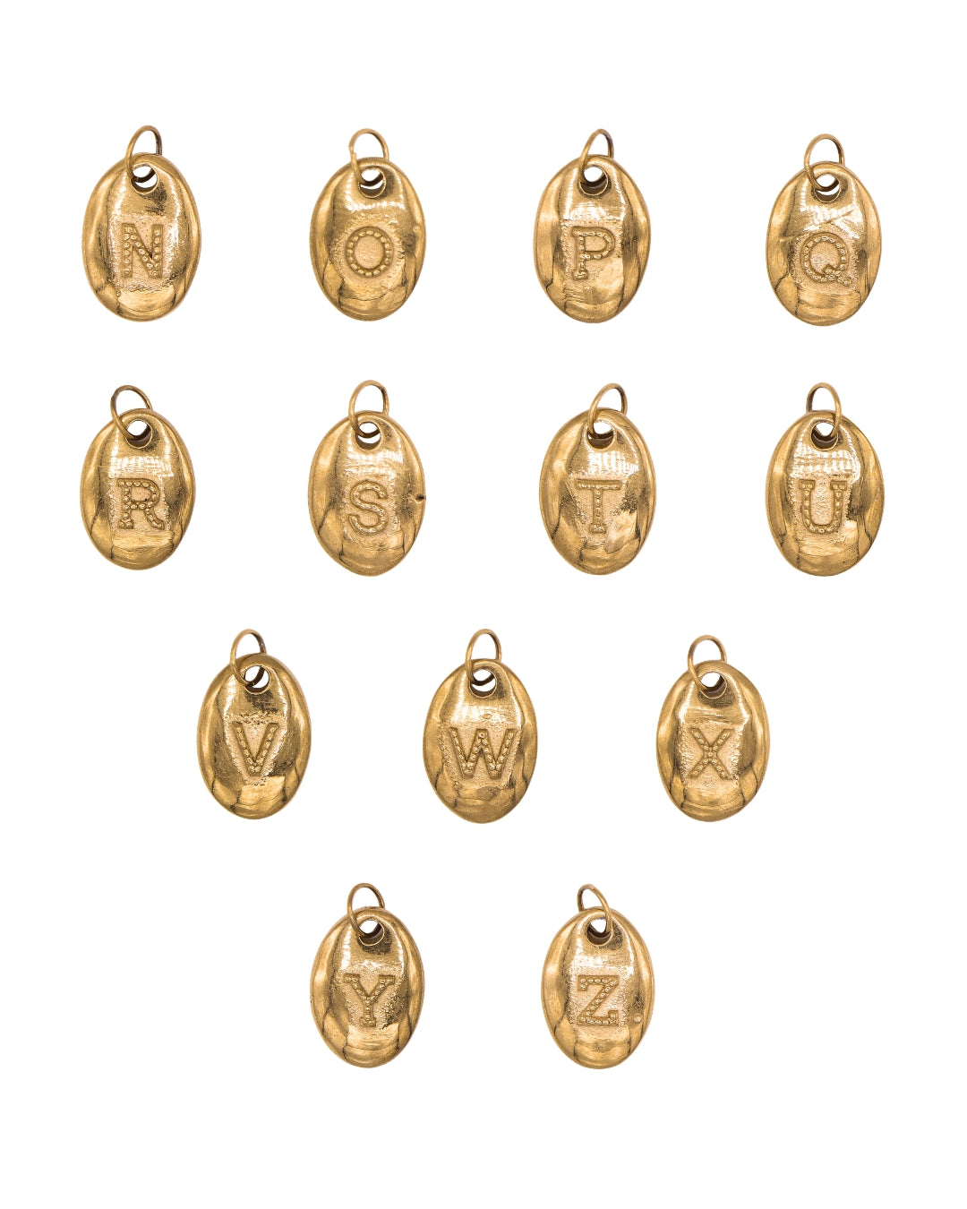 Initial necklace dots gold