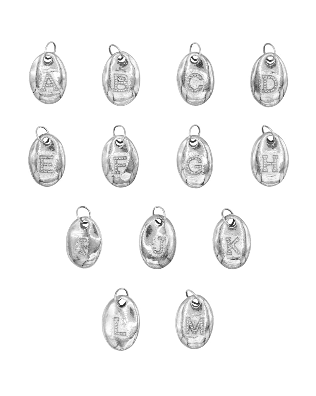 Initial necklace dots silver