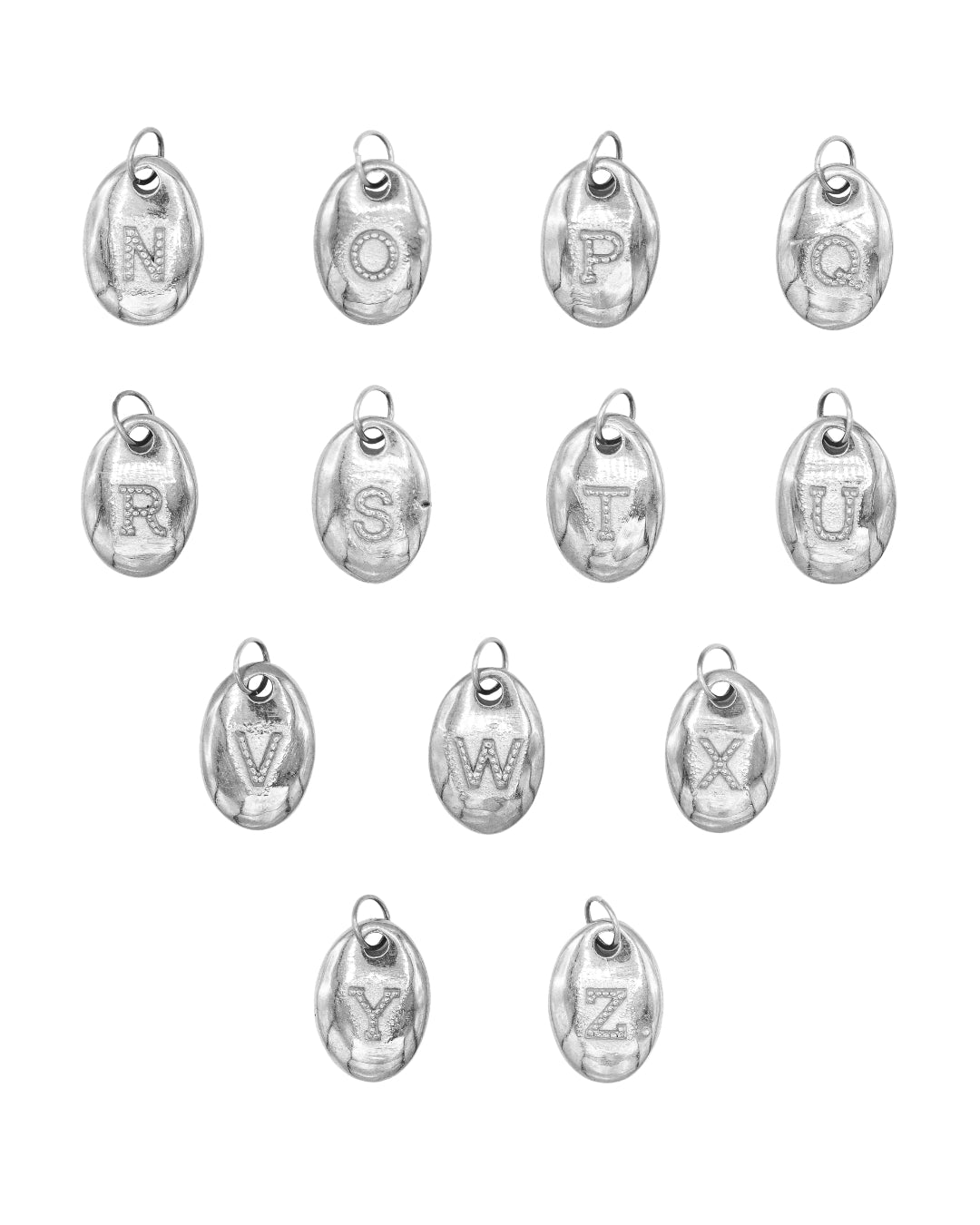 Initial necklace dots silver