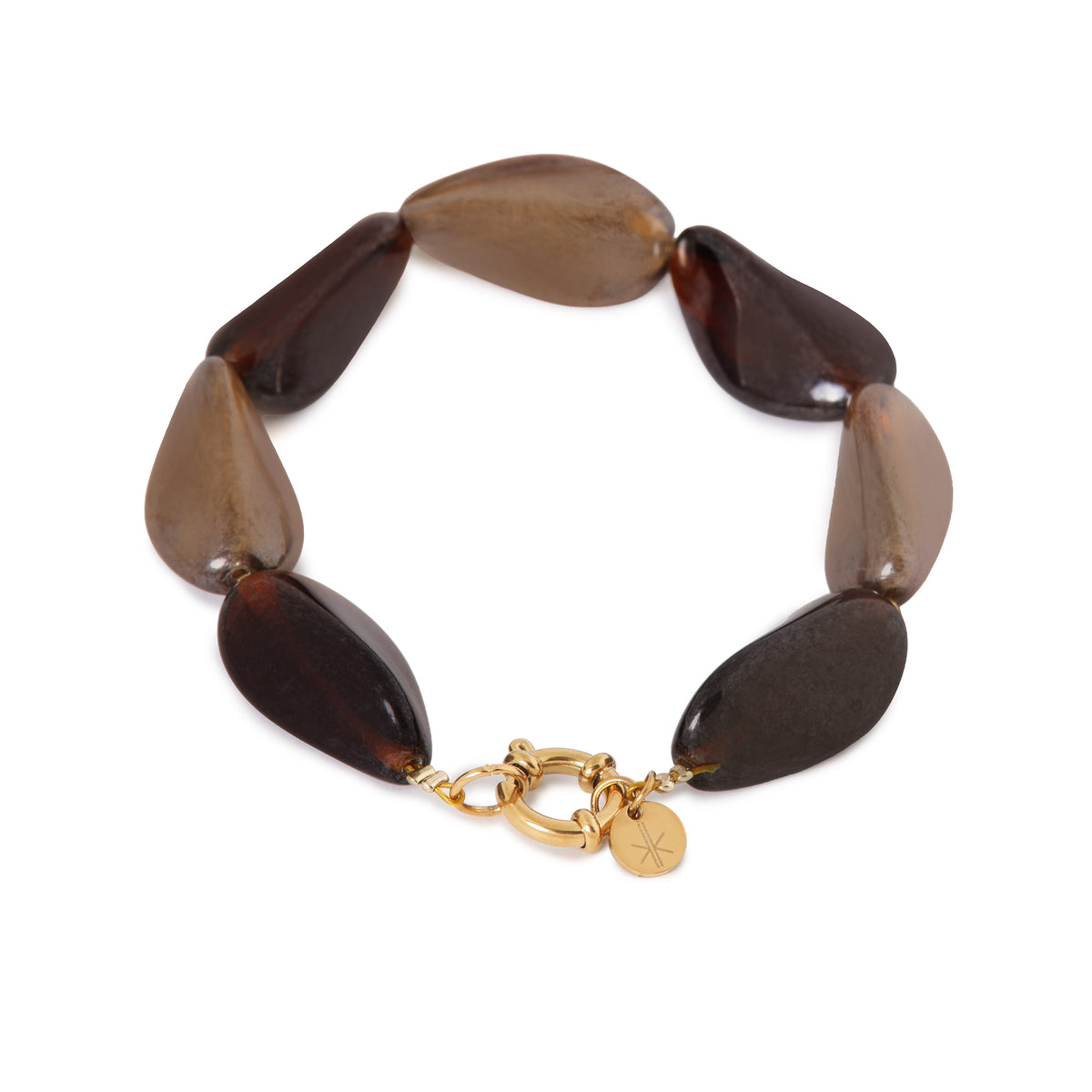 Double brown bracelet gold