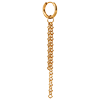 singlepair Double long chain hoop gold