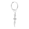 singlepair Eyecatcher hoop silver