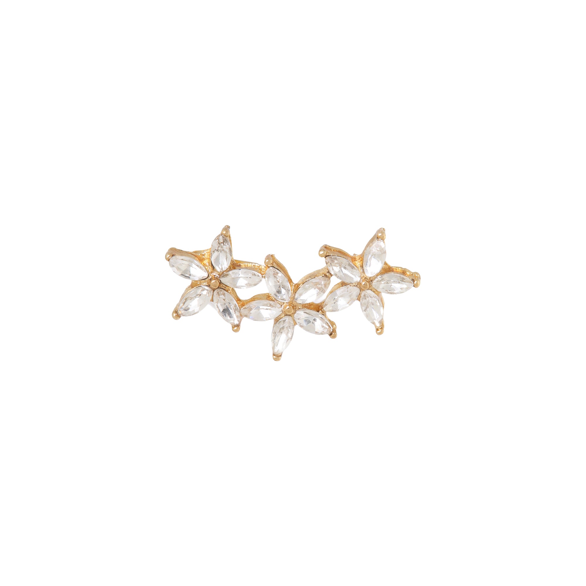 Flower broche gold