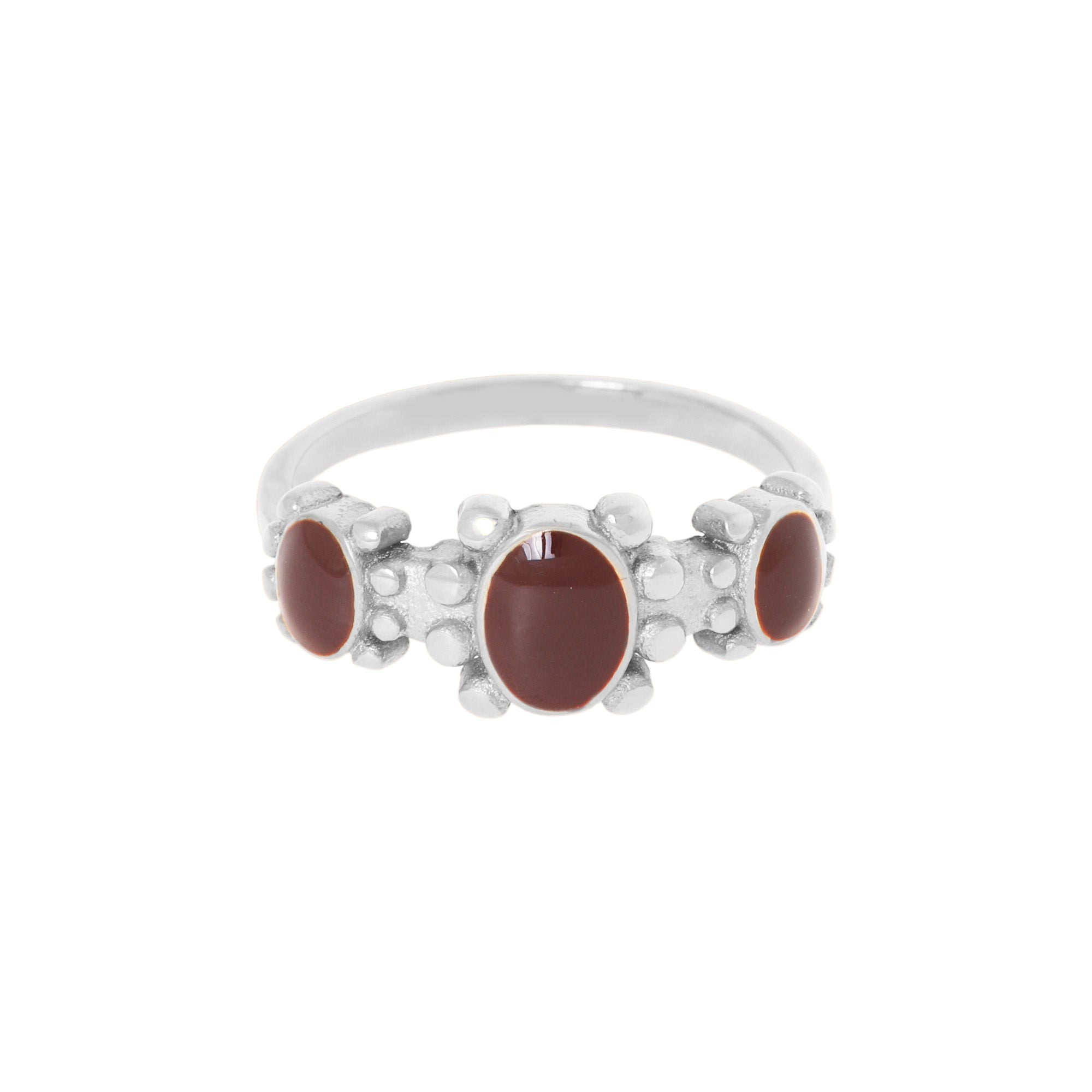 Garnet romance ring silver