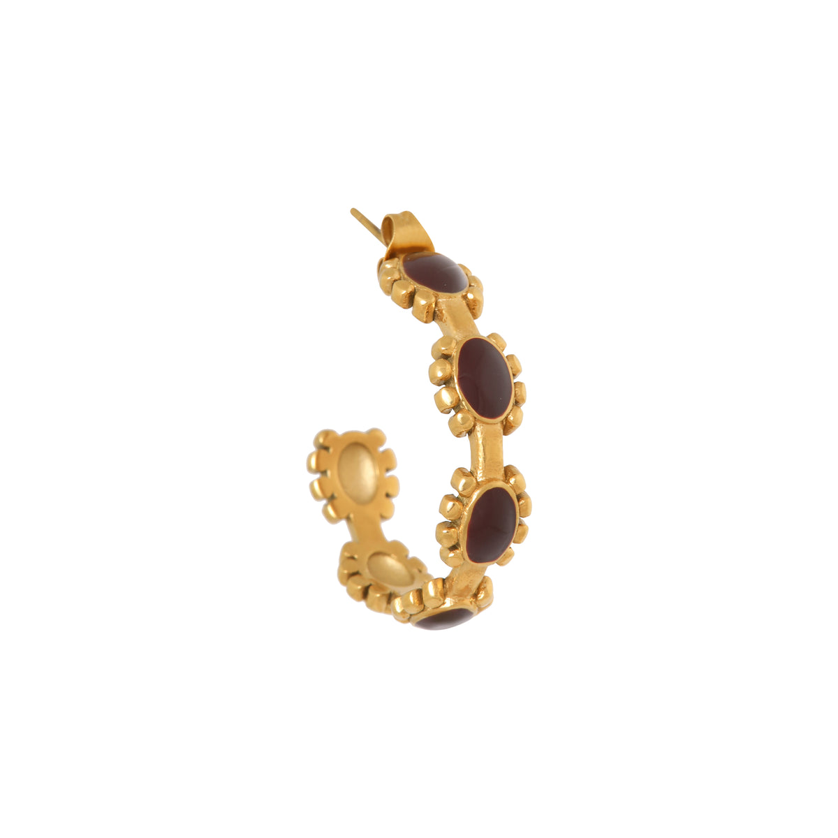 Garnet romance hoop gold
