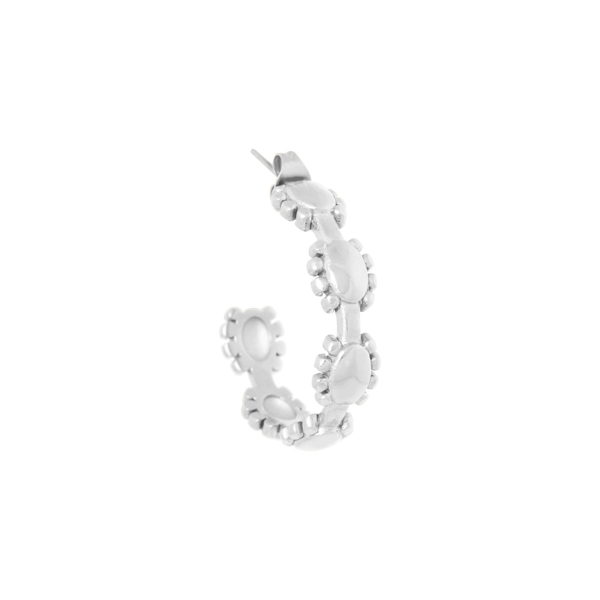 Silver romance hoop silver