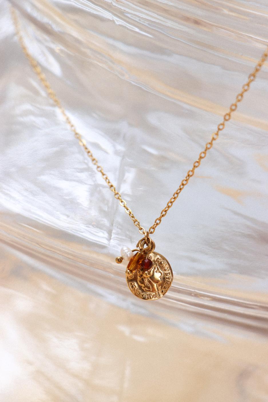 Coin necklace gold