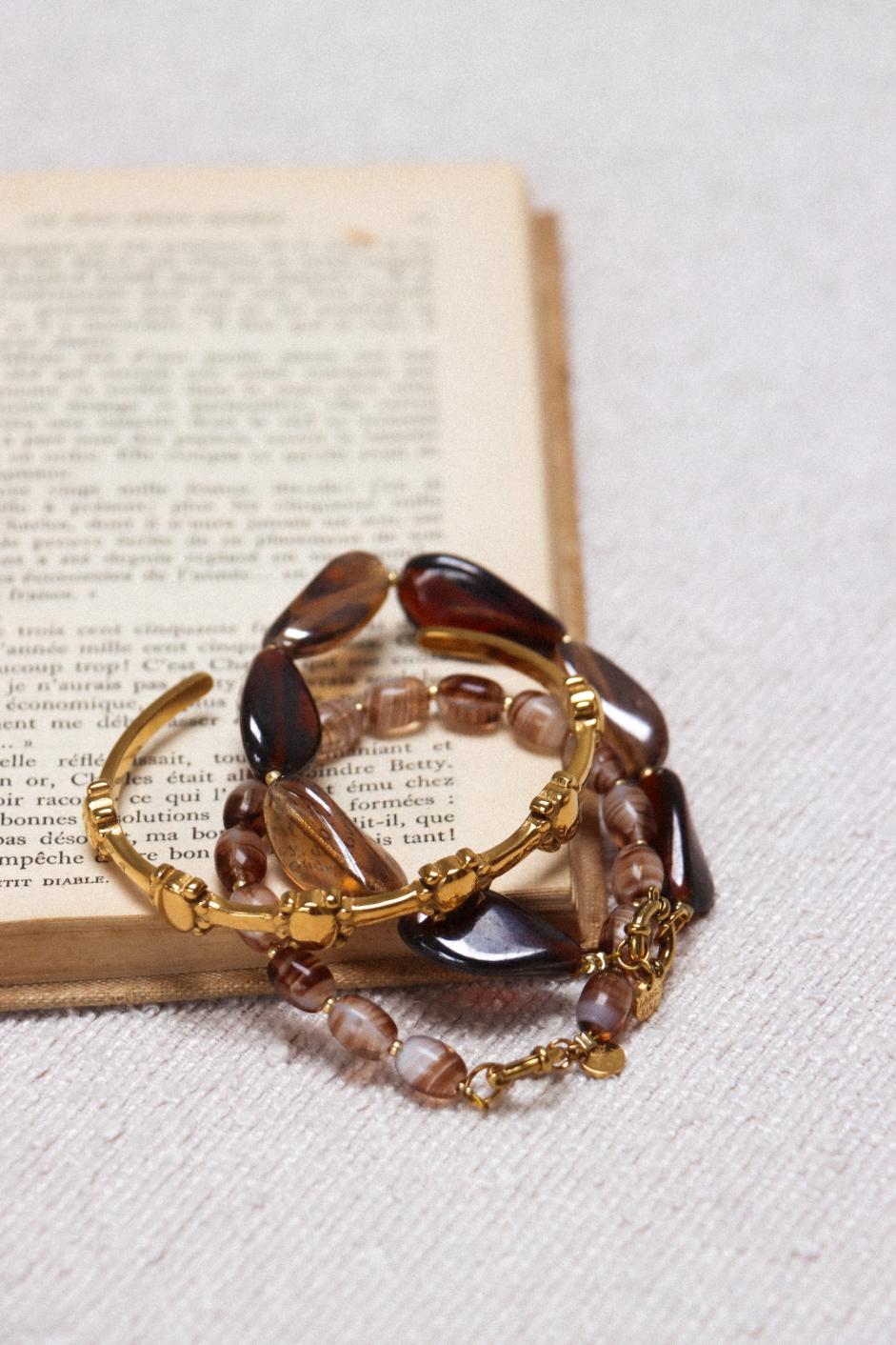 Dark cookie bracelet gold