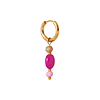 singlepair Ibiza pink hoop gold