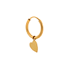 singlepair Heart hoop gold