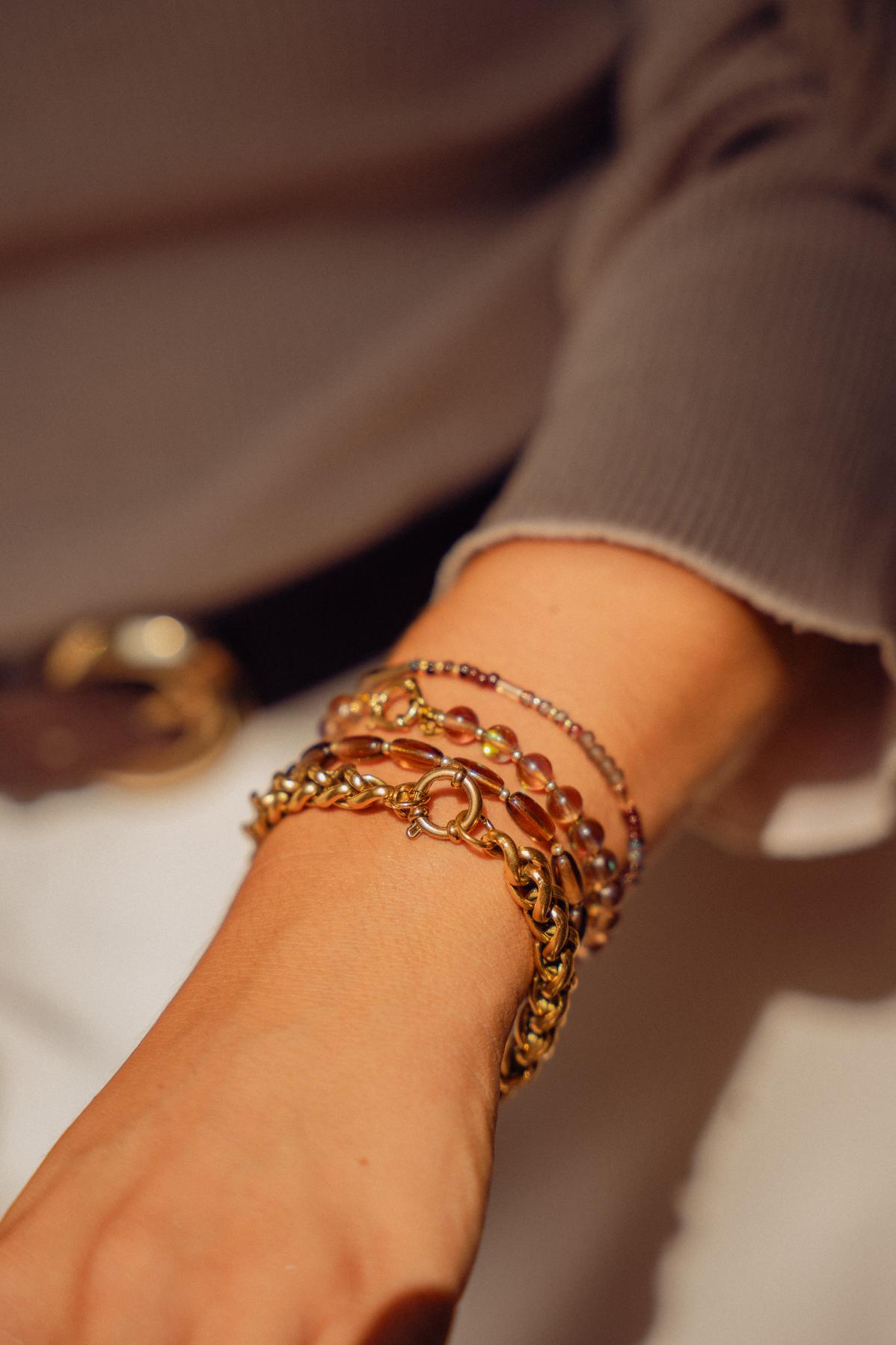 Cobra midi bracelet gold