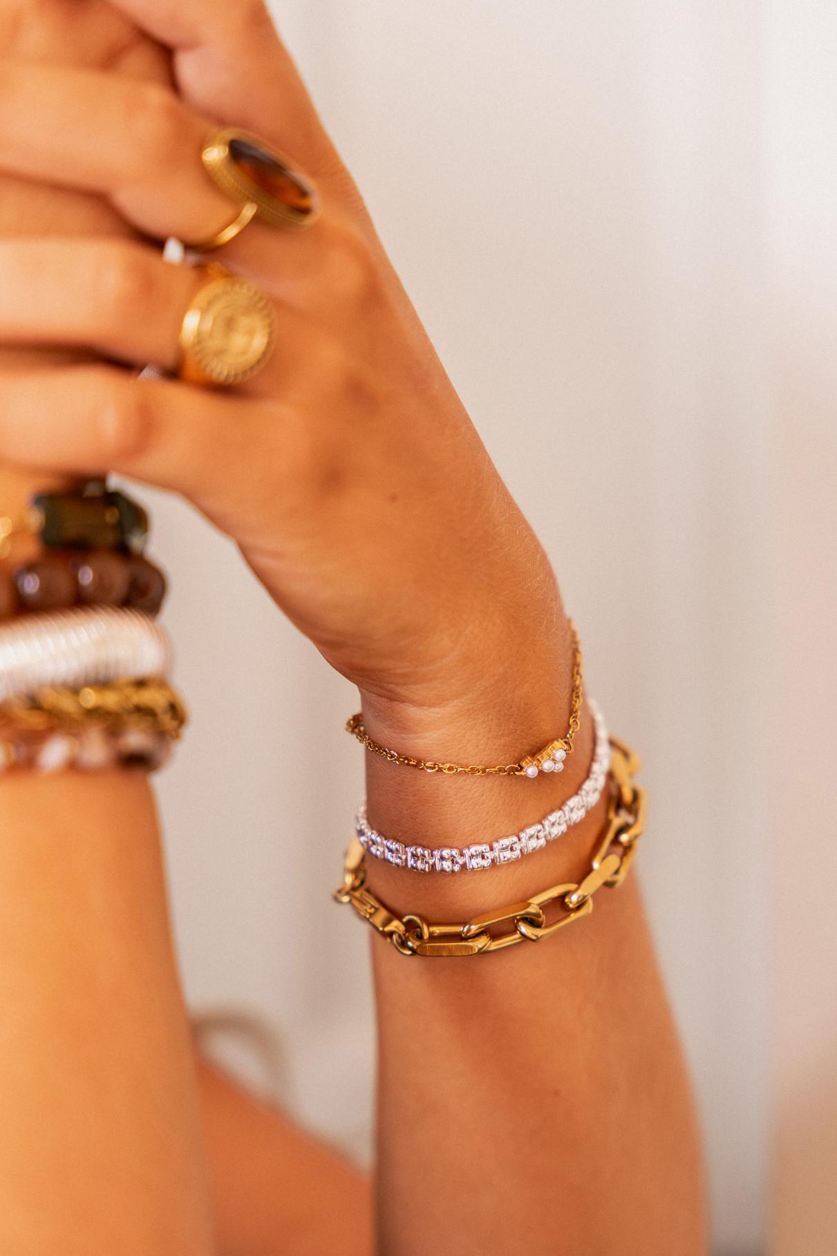 Classic square bracelet silver