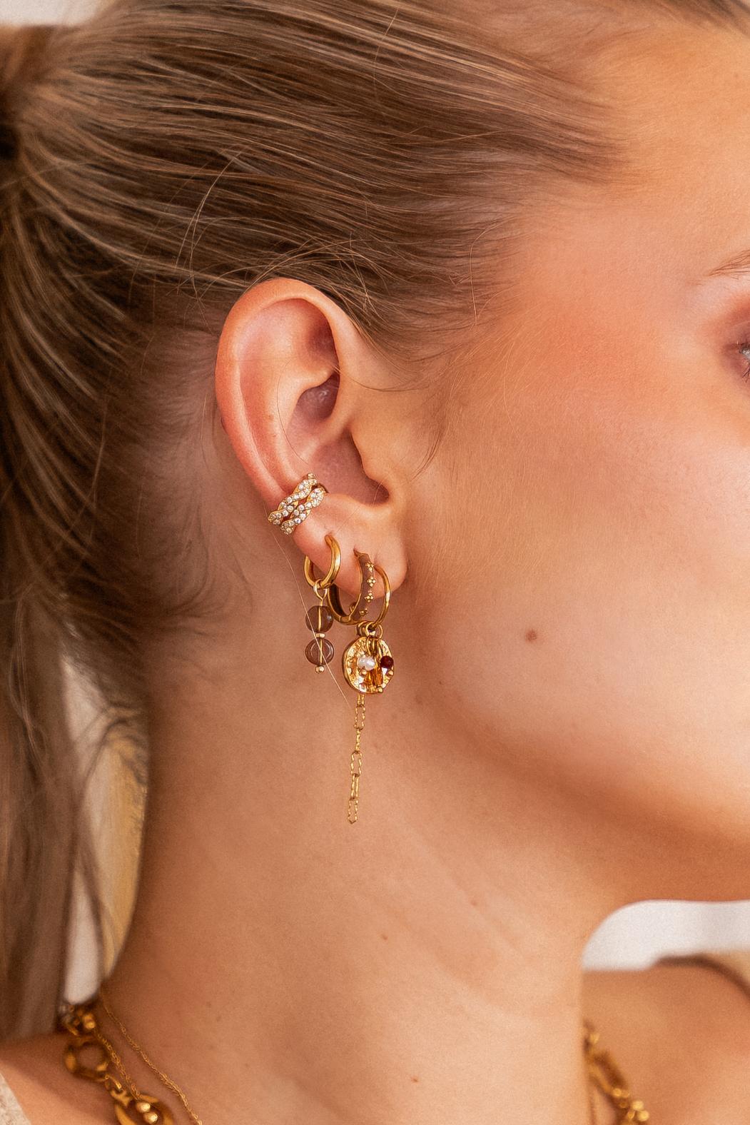 Coin long hoop gold