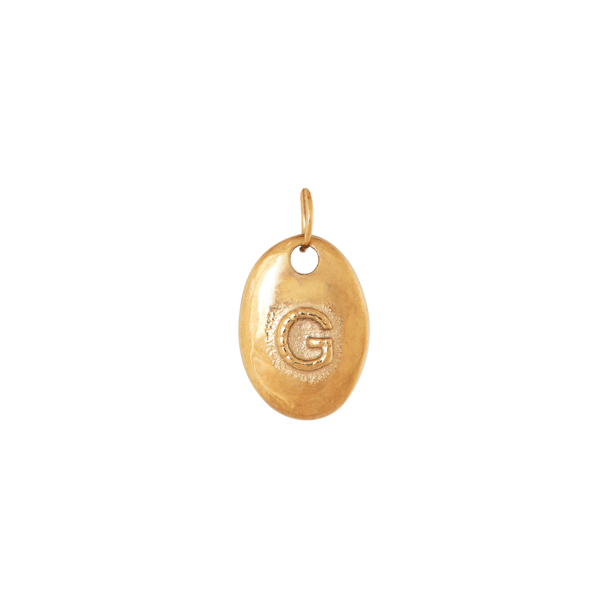 Dots letter charm gold