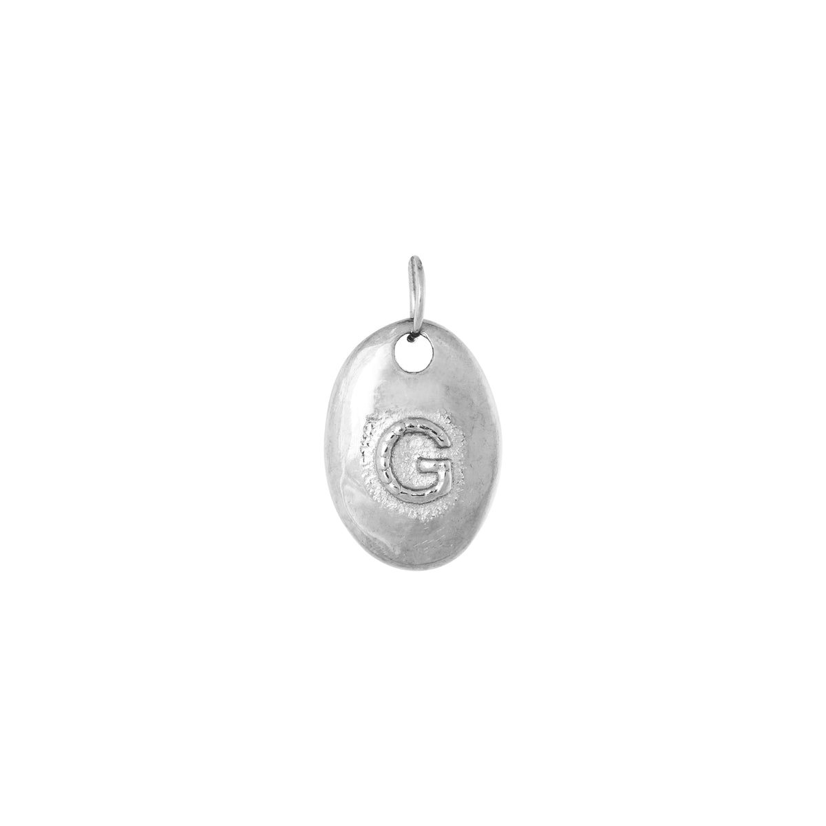 Dots letter charm silver